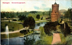 Netherlands Nijmegen Kronenburgerpark Vintage Postcard 09.69