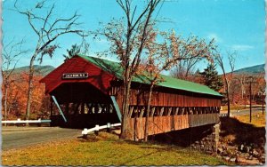 Jackson Covered Bridge Ellis River White Mountain New Hampshire NH Postcard 5c  