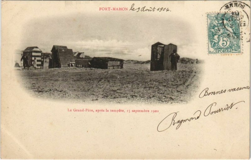 CPA FORT-MAHON Le Grand-Pere apres la tempete 1902 (807638)