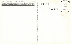 Vintage Postcard 1920's United States Post Office Original Building Macon GA