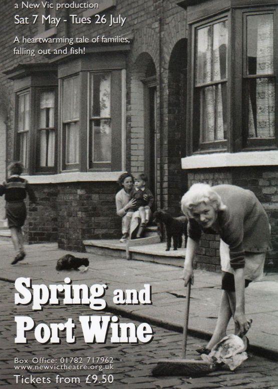 Spring & Port Wine Play New Vic Theatre Gala Poster Postcard Style Card