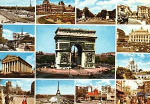 Postcard Souvenir De Paris France Historic Buildings And Landmarks