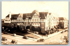 RPPC Real Photo Postcard - Eureka Inn, California - Classic Cars