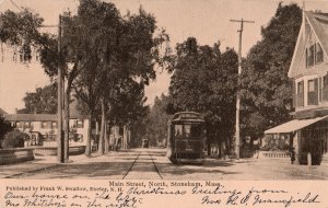 12578 Here Comes Your Trolley! Main Street, North, Stoneham, Mass 1906