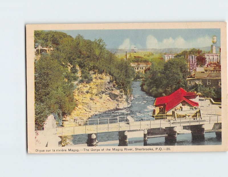 Postcard The Gorge of the Magog River Sherbrooke Quebec Canada