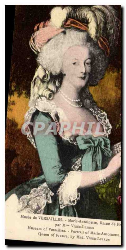 Postcard Old Chateau Versailles Marie Antoinette Queen of France