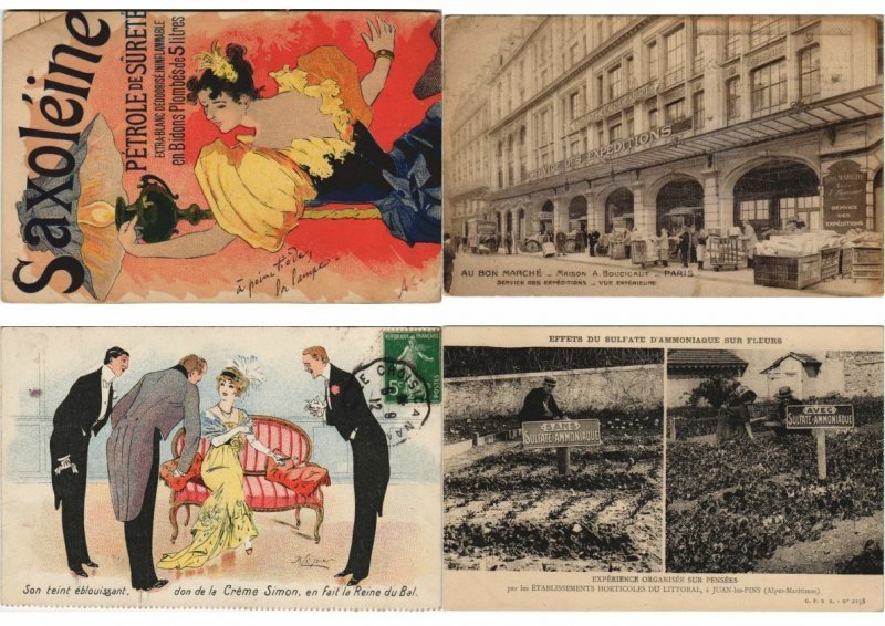 ADVERTISING PUBLICITÉ with BETTER 110 Vintage Postcards Pre-1940 (L4542)