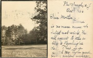 RPPC Postcard Ethan Allen Park Burlington VT