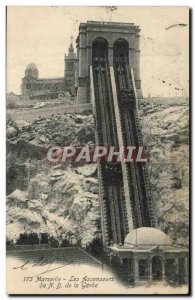 Marseille - The Elevators of Notre Dame de la Garde - - Old Postcard