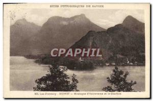 Old Postcard Lac d & # 39Annecy Mountain Duingt d & # 39Entreverne and Coal