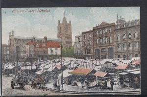 Norfolk Postcard - Market Place, Norwich    RS17729