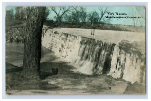 C.1910 Blueshy River Dam Wellingto, Kansas Postcard F103E