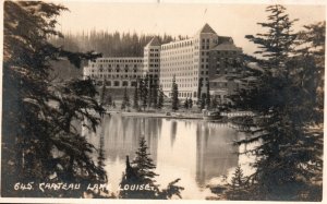 Vintage Postcard 1920's Fairmont Chateau Lake Louise Banff Alberta Canada RPPC 