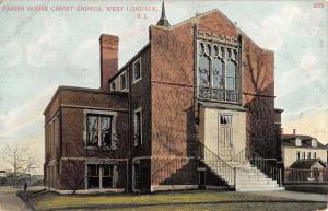 Londale Rhode Island Parish House Christ Church Antique Postcard K14107