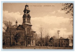 c1910's Court House And Jail Jefferson Wisconsin WI Unposted Antique Postcard