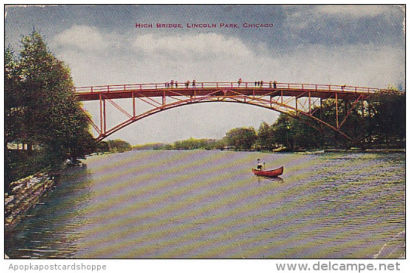 Illinois Chicago High Bridge Lincoln Park 1914