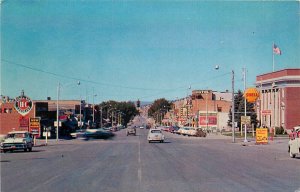 Postcard 1950s Cedar City Utah Shell gas station autos Coca Cola UT24-3632