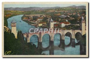 Old Postcard Cahors Bridge Valentre