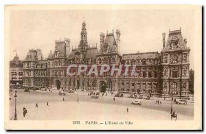 Old Postcard Paris Hotel de Ville