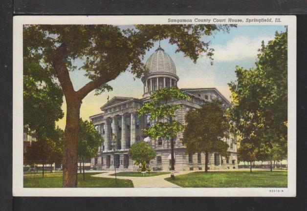 Sangamon Court Court House,Springfield,IL Postcard 