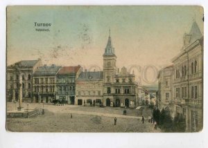 299944 CZECH Turnov Vintage tinted 1910 year RPPC to RUSSIA St.Petersburg