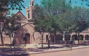 Church of San Felipe de Neri Old Town Plaza Albuquerque NM New Mexico - pm 1915