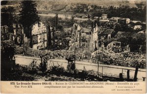 CPA Militaire Ruines de Clermont-en-Argonne - Ensemble du pays (91861)