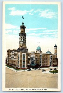 Indianapolis Indiana IN Postcard Murat Temple Theatre Building Aerial View 1920