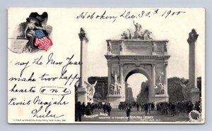 MEMORIAL ARCH ADMIRAL DEWEY FIFTH AVENUE NEW YORK POSTCARD 1900 RD