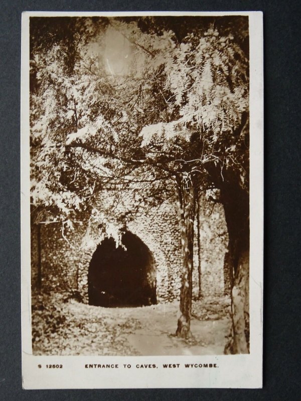 Buckinghamshire WEST WYCOMBE Entrance to Caves c1913 RP Postcard by KIngsway