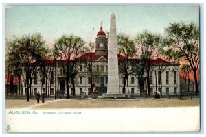 c1910 Exterior View Richmond Co Court House Augusta Georgia GA Vintage Postcard