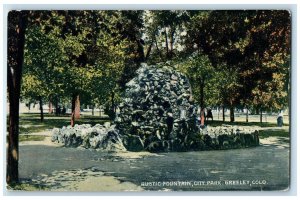 1910 Rustic Fountain City Park Scene Greeley Colorado CO Posted Vintage Postcard