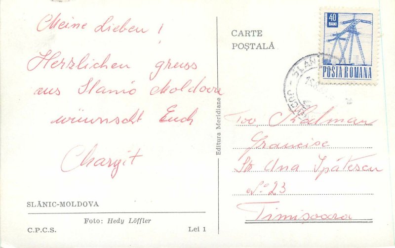 Romania Post card Slanic Moldova