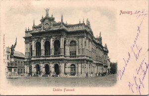 Belgium Anvers Theatre Flamand Antwerp Vintage Postcard 04.35
