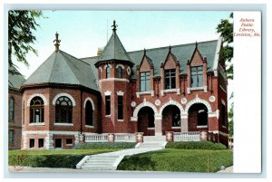 c1905s Auburn Public Library, Lewiston Maine ME Antique Unposted Postcard