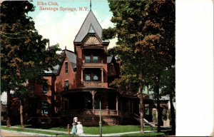 Vtg 1910s Elks Club Saratoga Springs New York NY Postcard