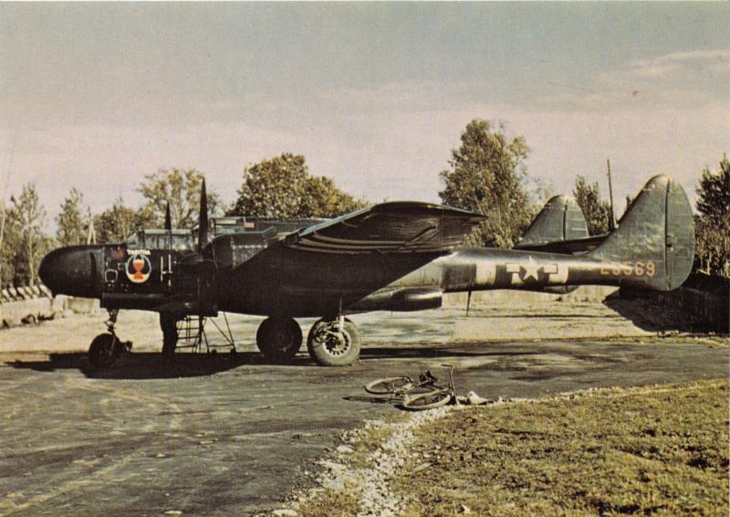 NORTHROP P-61 BLACK WIDOW~TABITHA #25569 FIGHTER~IX AIR FORCE AIRCRAFT POSTCARD