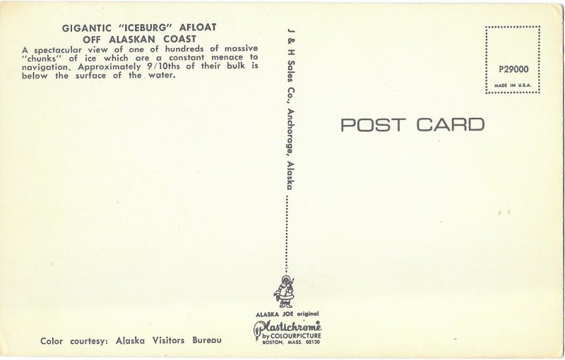 An Alaskan Ice Cube Floating Off Alaskan Coast