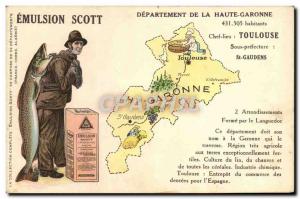 Postcard Old Emulsion Scott Poisson Department Haute-Garonne Toulouse St Gaudens