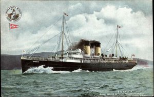 London & North Western Railway Steamer Steamship Ship S.S. Anglia c1910 PC