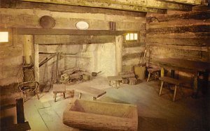 Schoenbrunn Village Interior View - New Philadelphia, Ohio OH Postcard