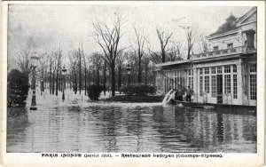 CPA Inondations PARIS 1910 Champs-Elysées Restaurant Ledoyen (972253)