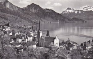 Switzerland Weggis Totalansicht 1966 Real Photo