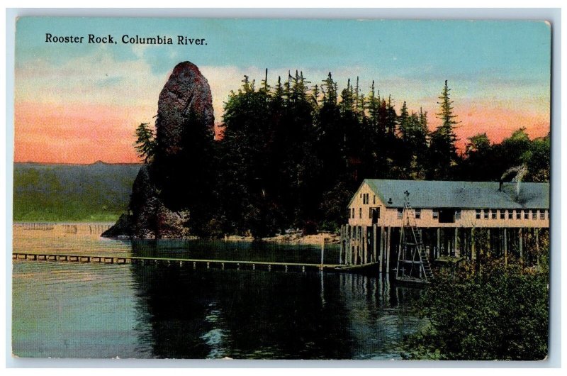 c1920s Rooster Rock Scene Columbia River Oregon OR Unposted Vintage Postcard