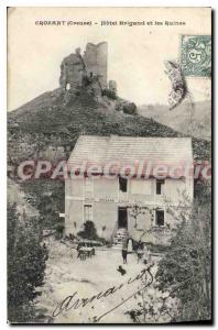 Old Postcard Crozant Hotel Brigand and Ruins