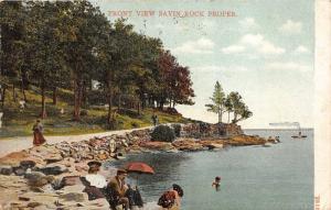 West Haven Connecticut~Savin Rock~People Sitting/Swimming @ Waterfont~1910 Pc