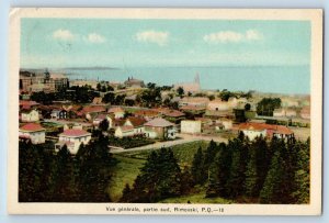 Rimouski Quebec Canada Postcard General View South Part 1938 Posted Vintage