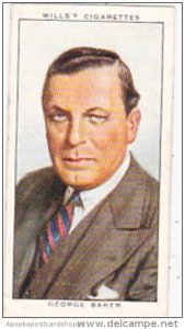 Wills Cigarette Card Radio Personalities 2nd Series No 18 George Baker