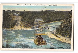 Niagara Falls Canada Postcard 1936 Aero Cable Over Whirlpool Rapids