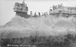 Mellette County SD Women & Men Above It All Real Photo Postcard